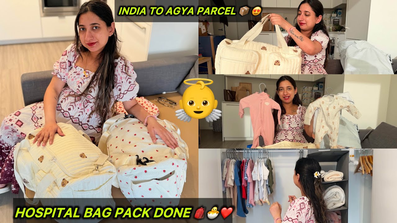 Hospital Bag Pack Done 🎒🐣❤️ || India To Agya Parcel 📦😍 || Angel&rsquo;s Shivam