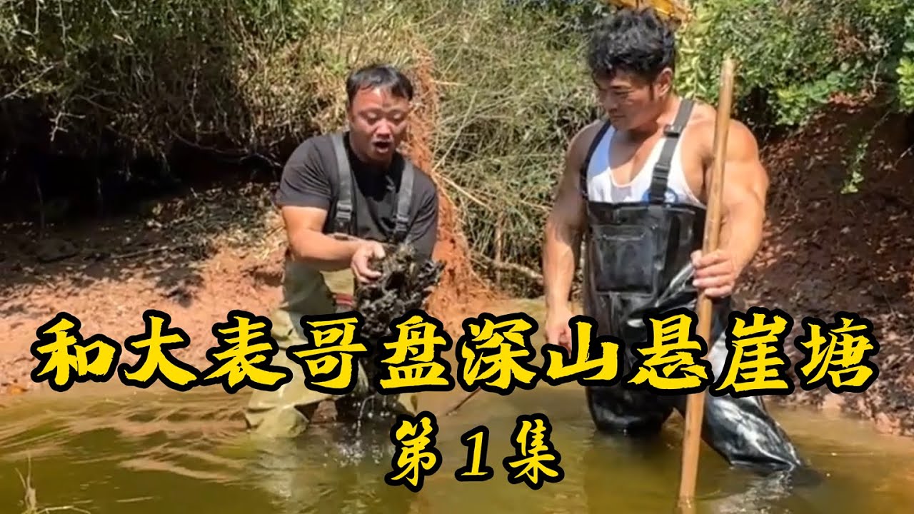 包下深山悬崖塘，挖机都上了！两天两夜抽不干，到底是惊喜还是惊吓？