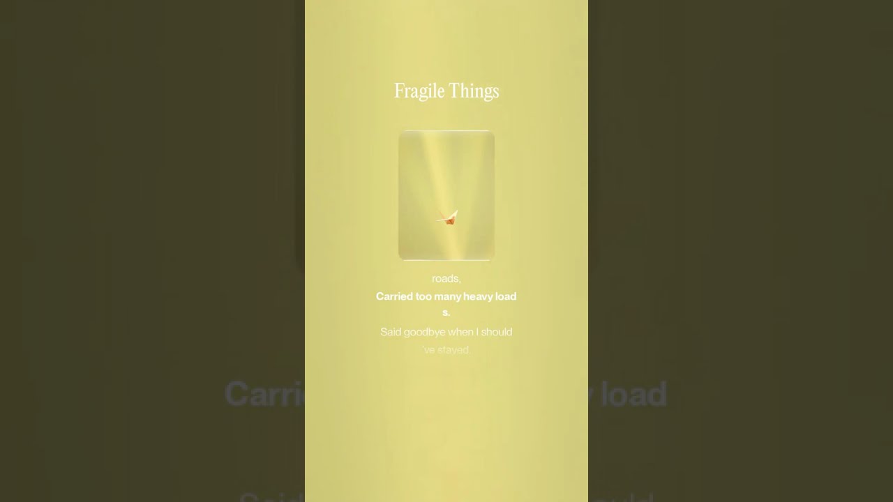 Fragile Things (Lyrics) #lyricvideo #musicvideo #songlyrics #popmusic #newsong #music #songaify