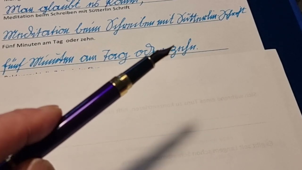 Schreibmeditation mit Sütterlin-Schrift