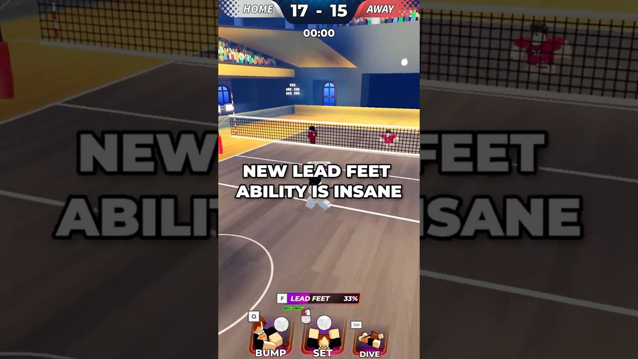 NEW LEAD FEET ABILITY IS INSANE IN ROBLOX VOLLEYBALL LEGENDS