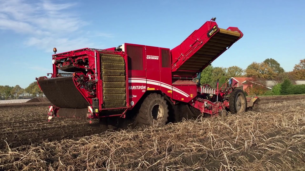 Aardappelen rooien met Grimme Ventor 4150 en Varitron 470