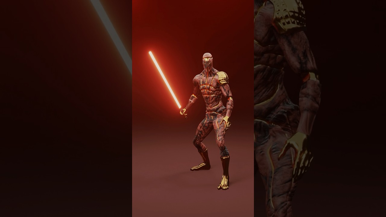 Star Wars Concept Character | Blender Animation 👹🔥😈 #blender #blender3d #animation