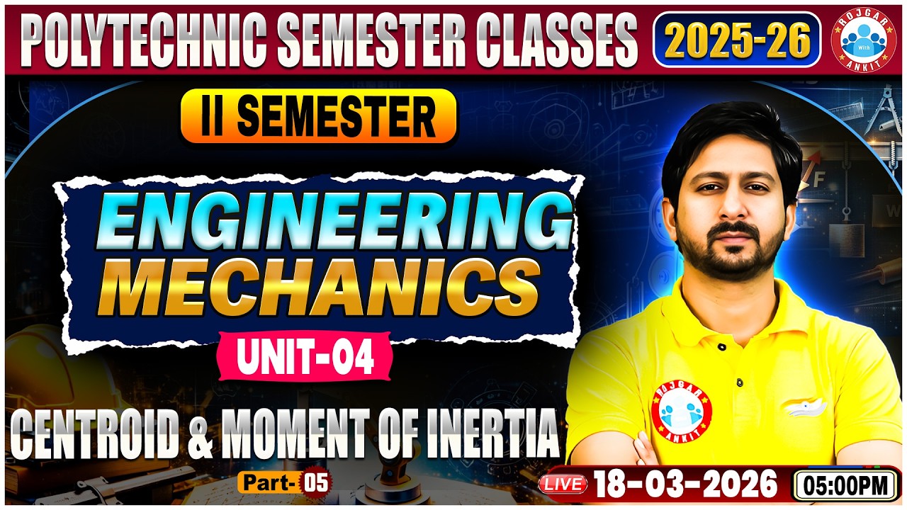 UP Polytechnic Engineering Mechanisc | Moment of Inertia | Polytechnic 2nd Sem Engineering Class