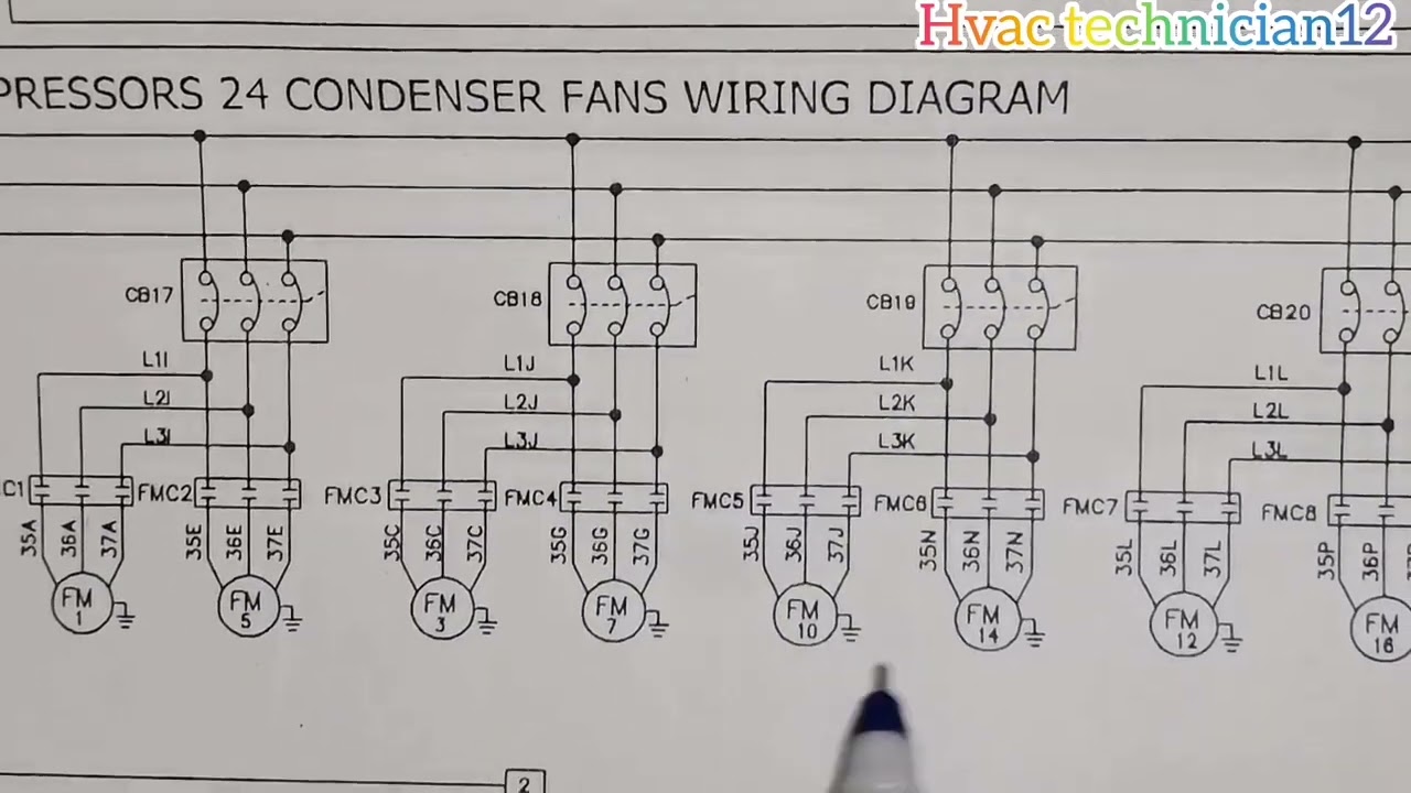 Zamil chiller!! Wiring diagram #Part1 #zamil #packageunit #motor
