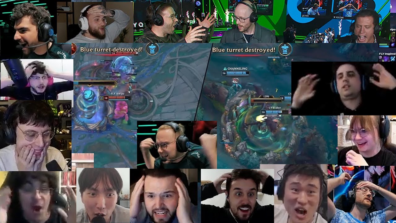 Streamers, Teams, Casters react to CRAZY LTA North Double TP shocker