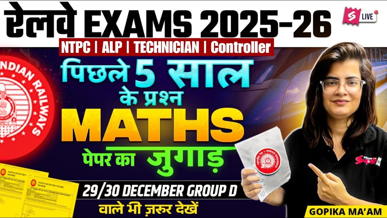 RRB Group D Math Practice Set | RRB Group D Maths Expected Paper 2025 | Group D Exam Analysis 2025