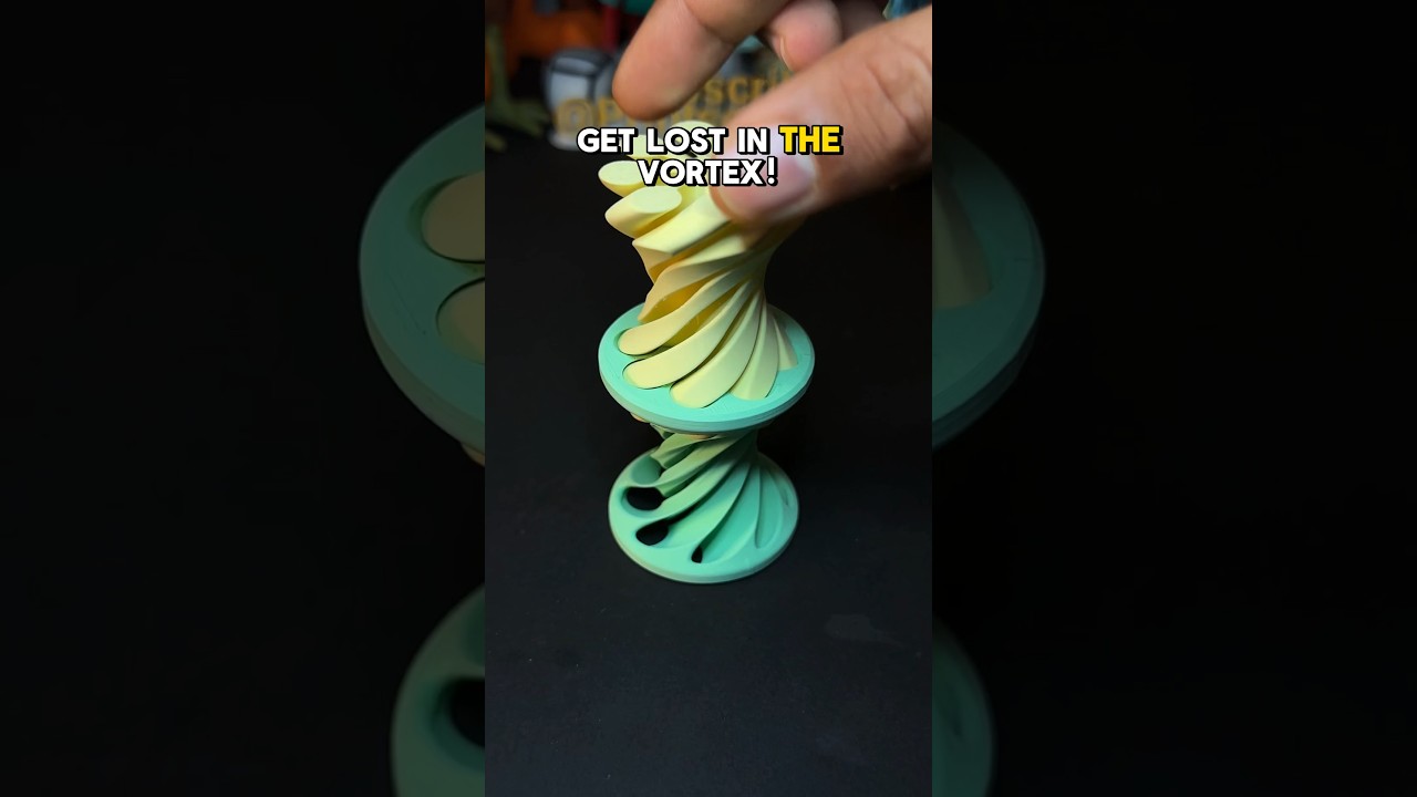 3D-Printed Impossible Vortex Illusion, Play with Toys. #3dprinting #fidget #toys