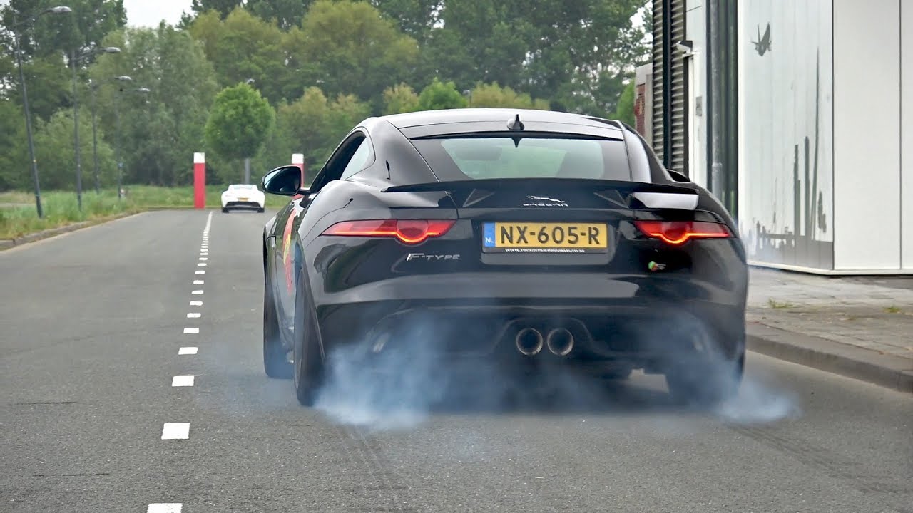 Jaguar F Type S Coupe - ACCELERATIONS & BURNOUT!