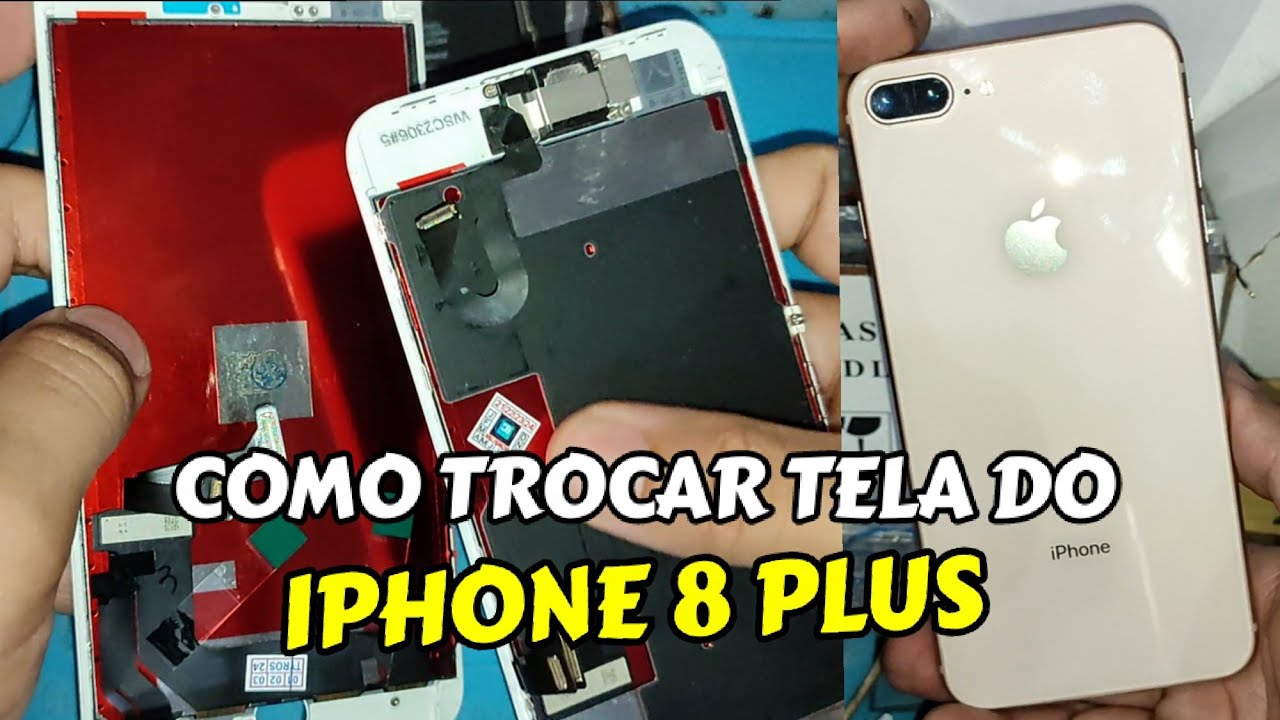 COMO TROCAR TELA DISPLAY FRONTAL DO IPHONE 8 PLUS PASSO A PASSO. TELA PRETA? NÃO ACENDE? MAS TOCA?