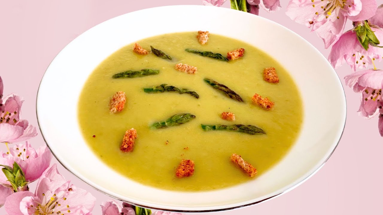 Crema de espárragos y calabacín