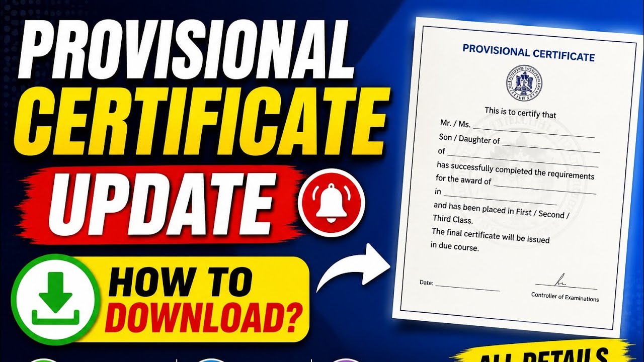 HOW TO DOWNLOAD PROVISIONAL CERTIFICATE??