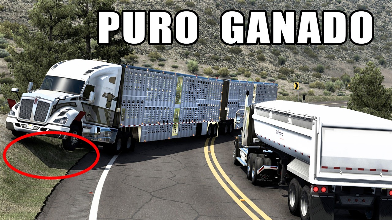 DOBLE Jaulas Ganaderas en Kenworth T680 de Durango a Coahuila American Truck Simulator