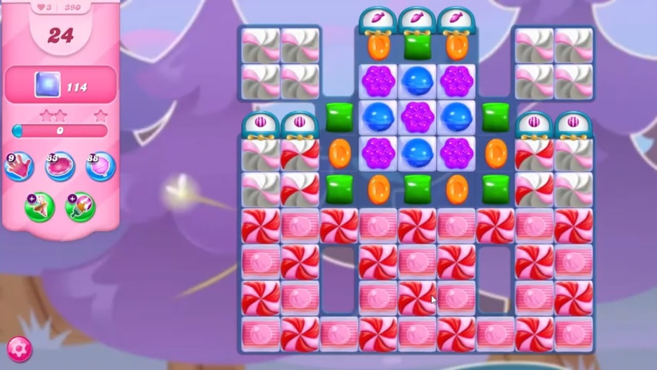 Candy Crush Saga LEVEL 390 NO BOOSTERS