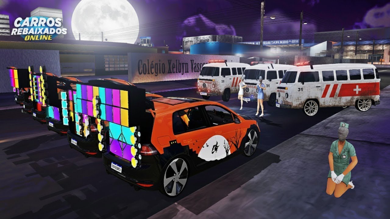 CARROS REBAIXADOS ONLINE | ROLE DOS ALUNOS DE GOLF GTI DO HALLOWEEN E APARECEU AS ENFERMEIRAS !