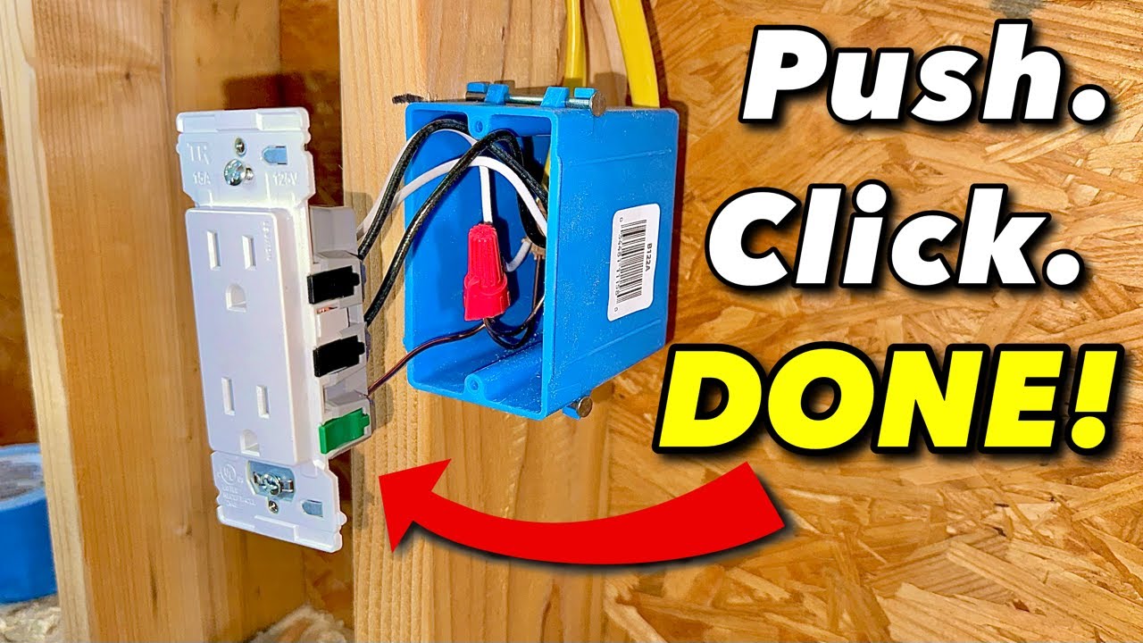 How To Install the BEST Electrical Outlet - Leviton Push & Click