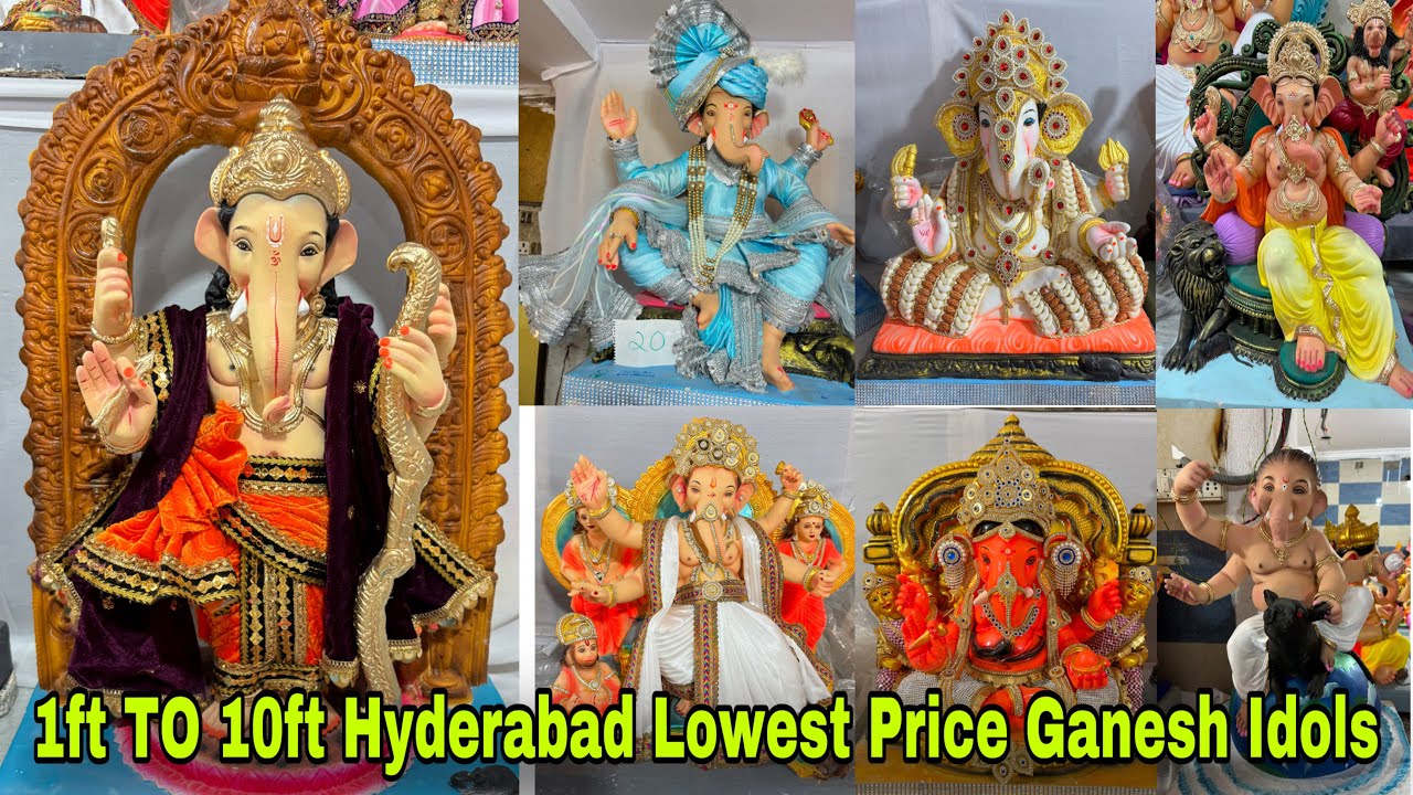 1ft To 10ft Lowest Price Ganesh Idols In Hyderabad😱| Yatika Arts Antique Ganesh Idols Low Price 2024