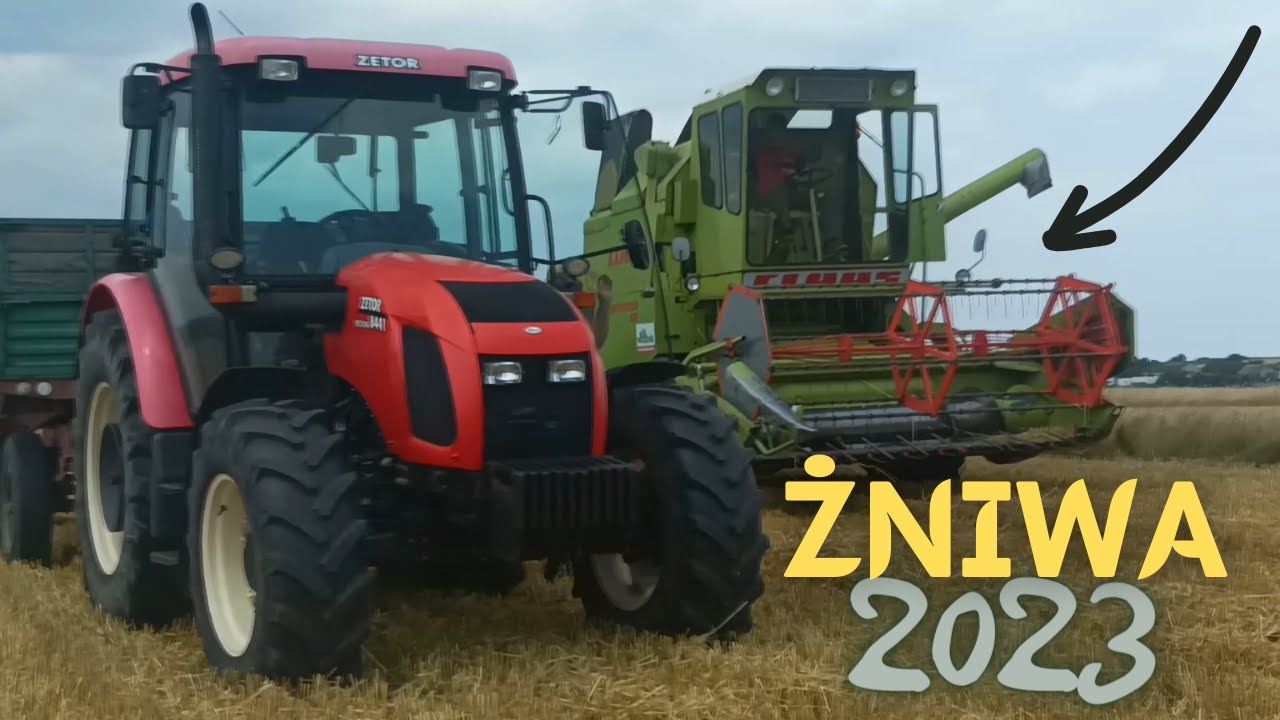 //Żniwa Jęczmienia 2023//Claas Mercator 60//Zetor Proxima 8441//