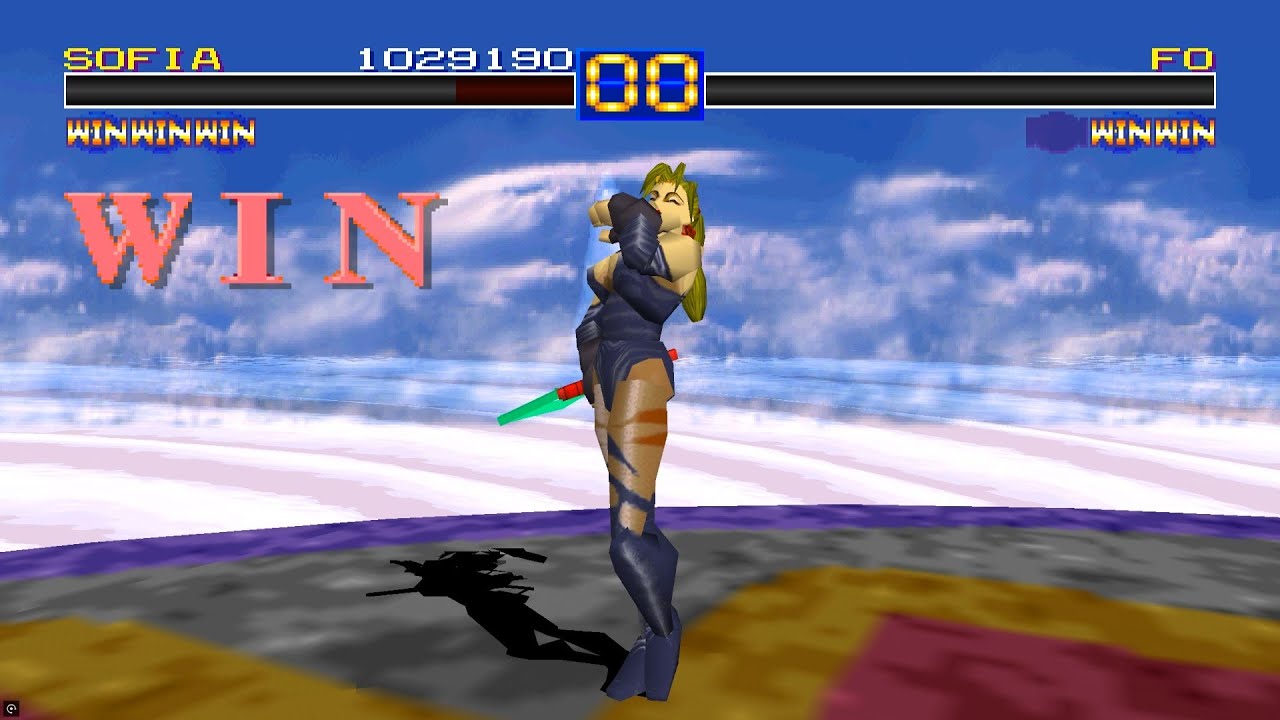 Battle Arena Toshinden [PS1(Duckstation), 1995]: Sofia Arcade playthrough (Normal Difficulty)