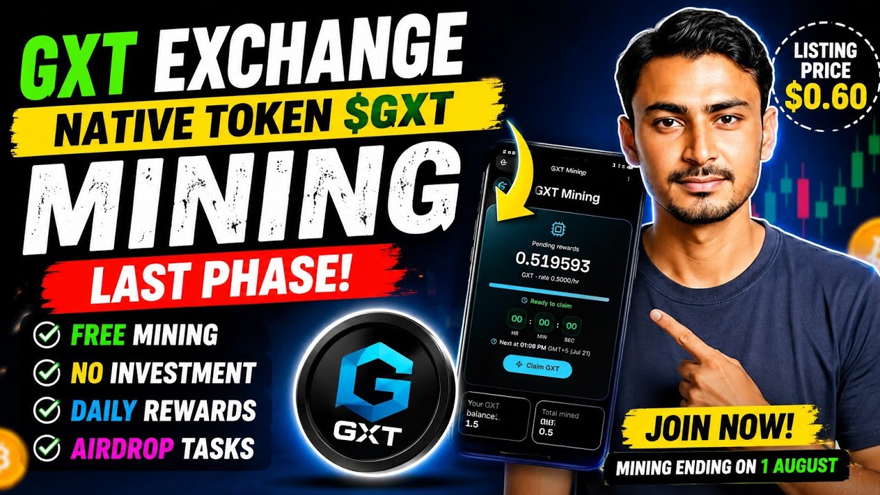 Last Chance! GXT Exchange Native Token $GXT Mining Ends Soon | Full Review