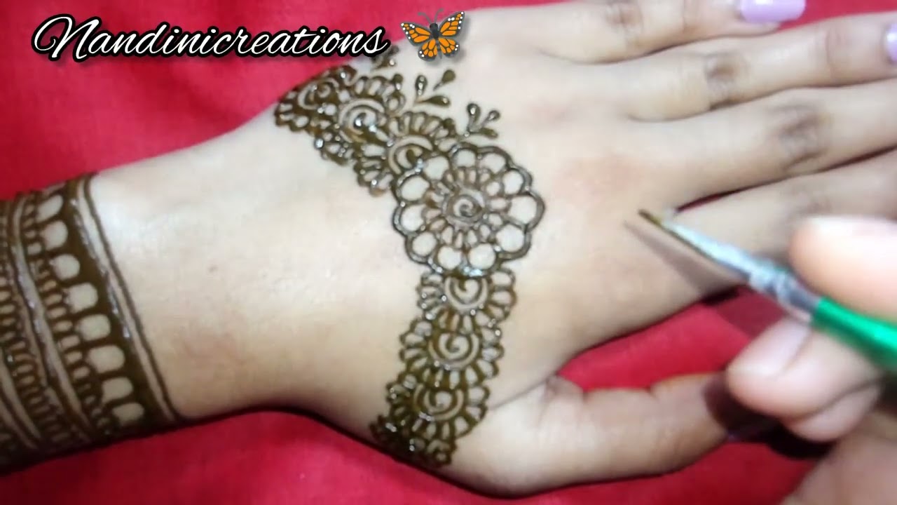 Simple Back Hand Mahendi ❤️😍 #trendingsongs #mehndi #hennadesign #viralvideo 