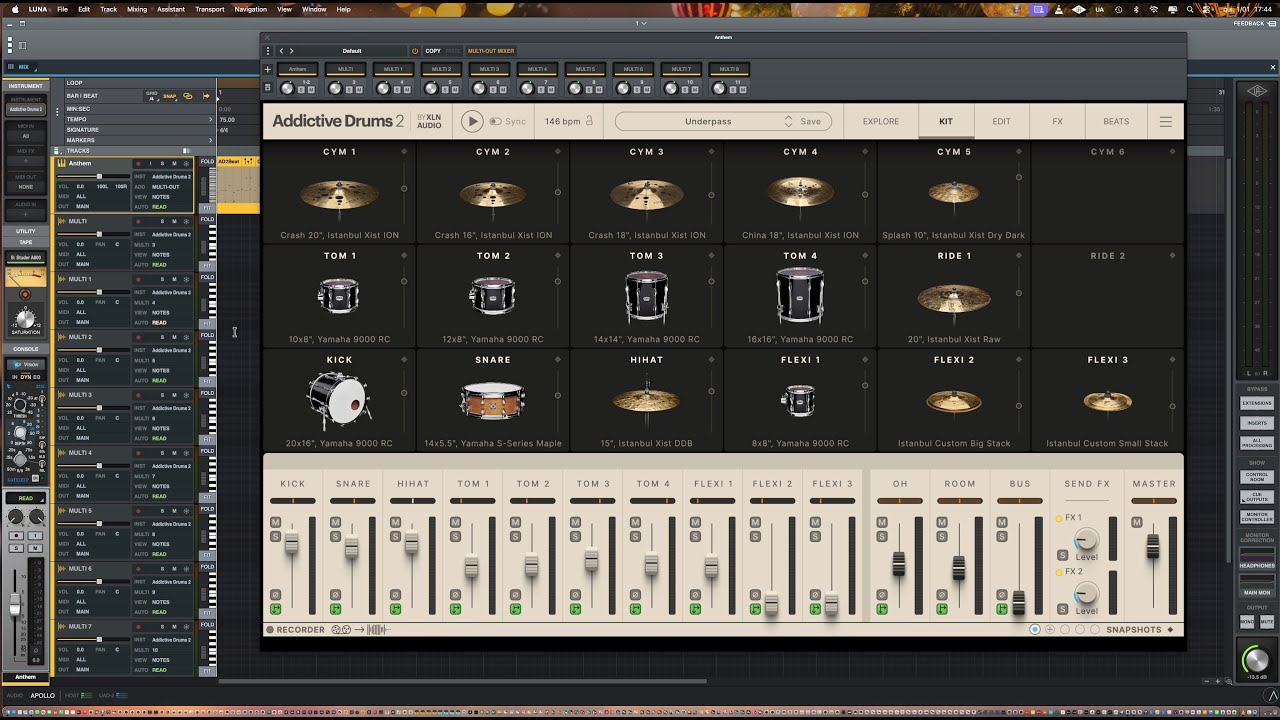 XLN Audio Addictive Drums 2 v.2.8.9 & UAD Luna !! BRUTAL !!