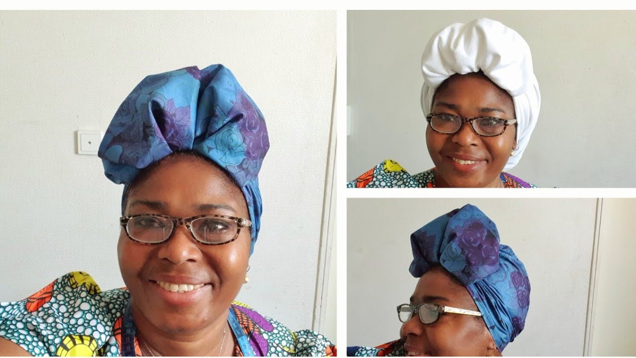 How To Make A Frontia Bun/Ruffle Turban Cap #WithStretchyAndNonStretchyMaterial #SimpleQuickAndEasy
