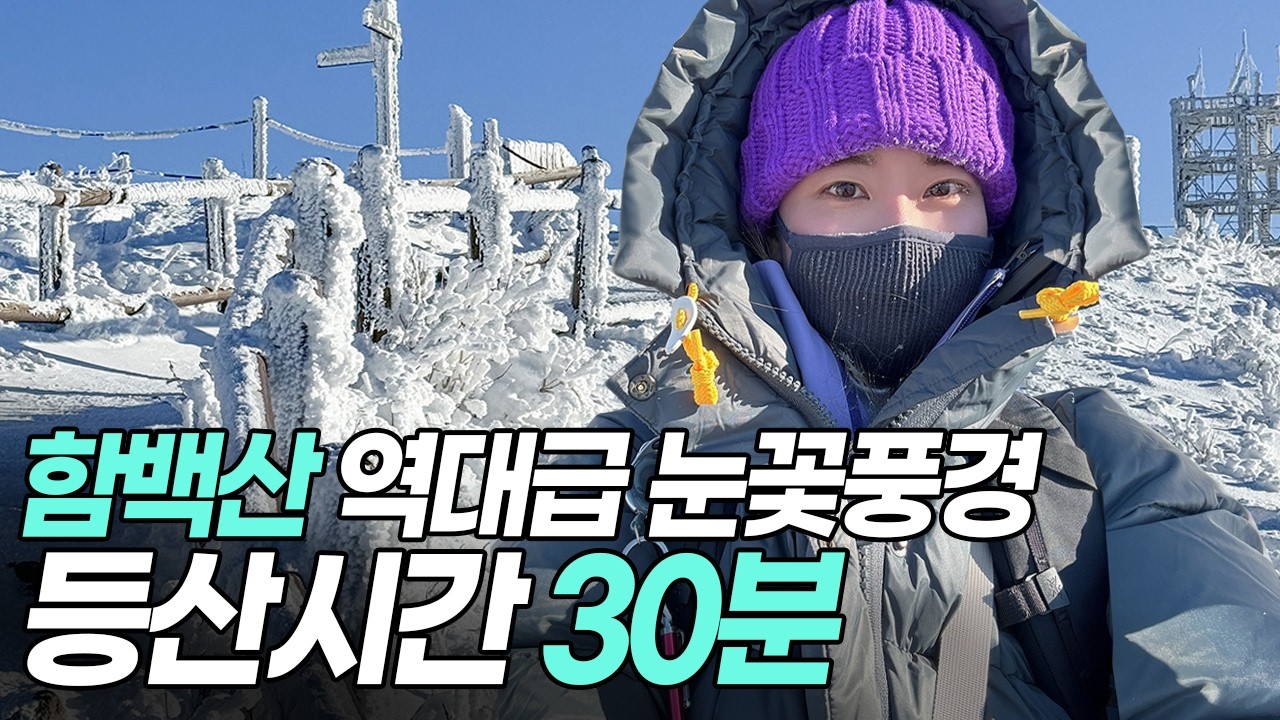 함백산 역대급 눈꽃산행 30분 등산 혼산 일출 겨울등산 초보등산 상고대 설산