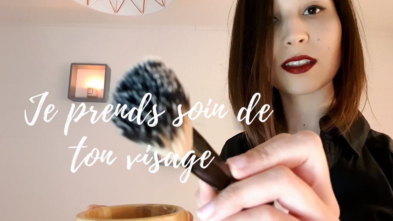 ASMR FRANCAIS 🌸SOIN DU VISAGE🌸Chuchotements, Pinceaux, Massage, Mouvement de mains…