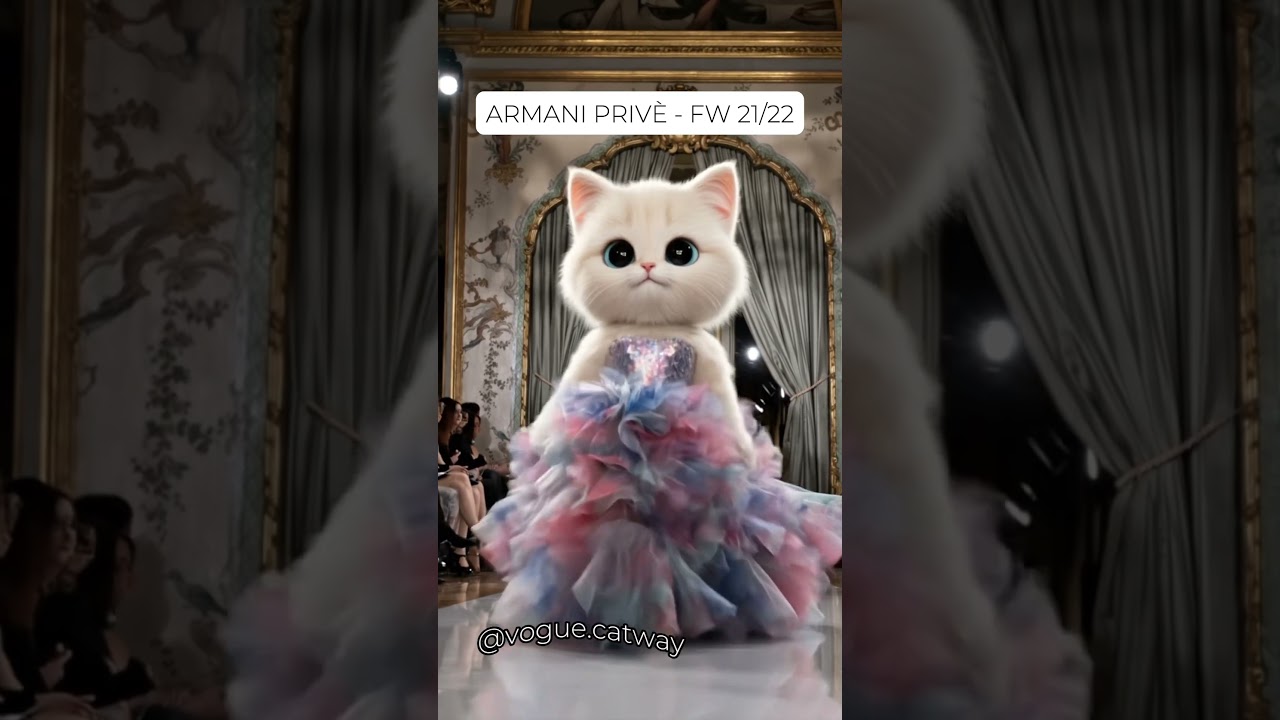 Cat Couture: Armani Privé Cloud Dress ✨🐱 
