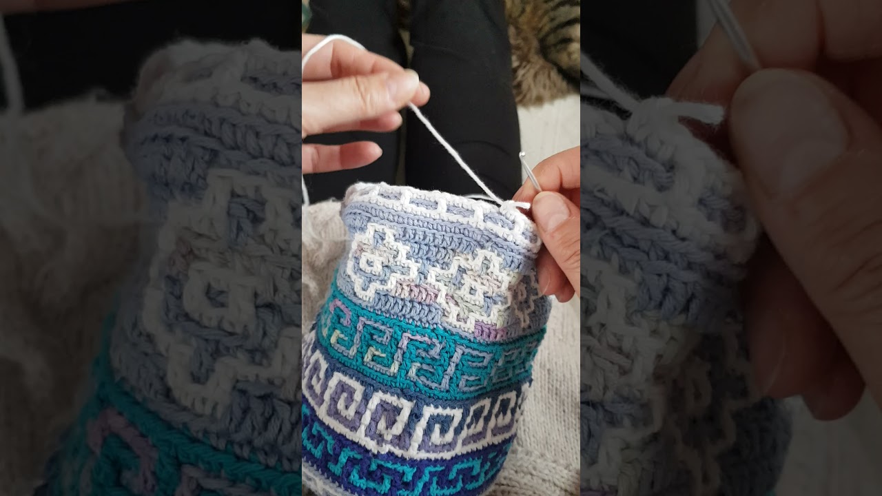 Mosaik in Runden h&auml;keln; Rundenwechsel ohne Versatz im Muster