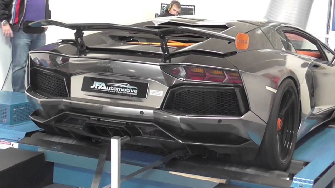 Lamborghini Aventador FLAMES! JF Automotive Gumball Dyno