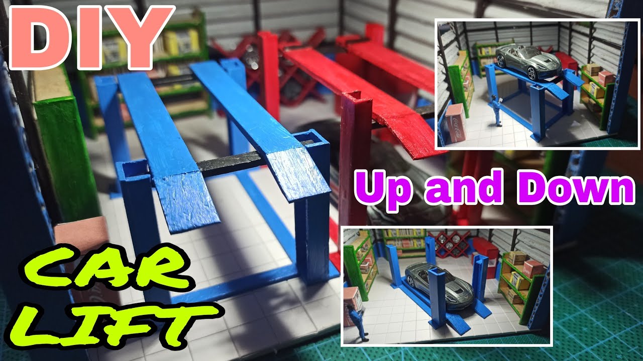 How To Make Car Lift For Diorama Diecast Scale 64 | Accessories Diorama