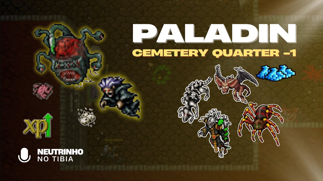 TIBIA - CEMETERY YALAHAR (BANSHEES E BRAINDEATHS) | PALADIN LEVEL 50+