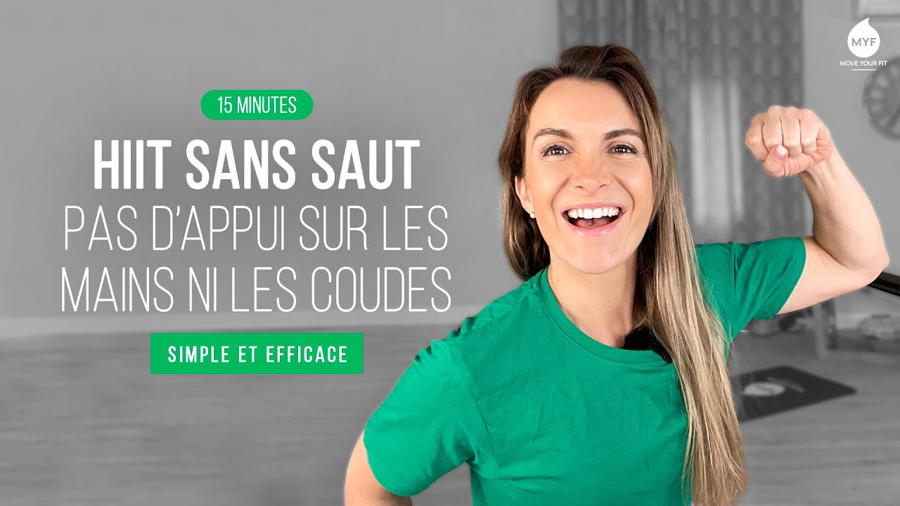 HIIT Brule graisses sans saut - sans appui sur les mains ou sur les coudes - Facile - Jessica Mellet