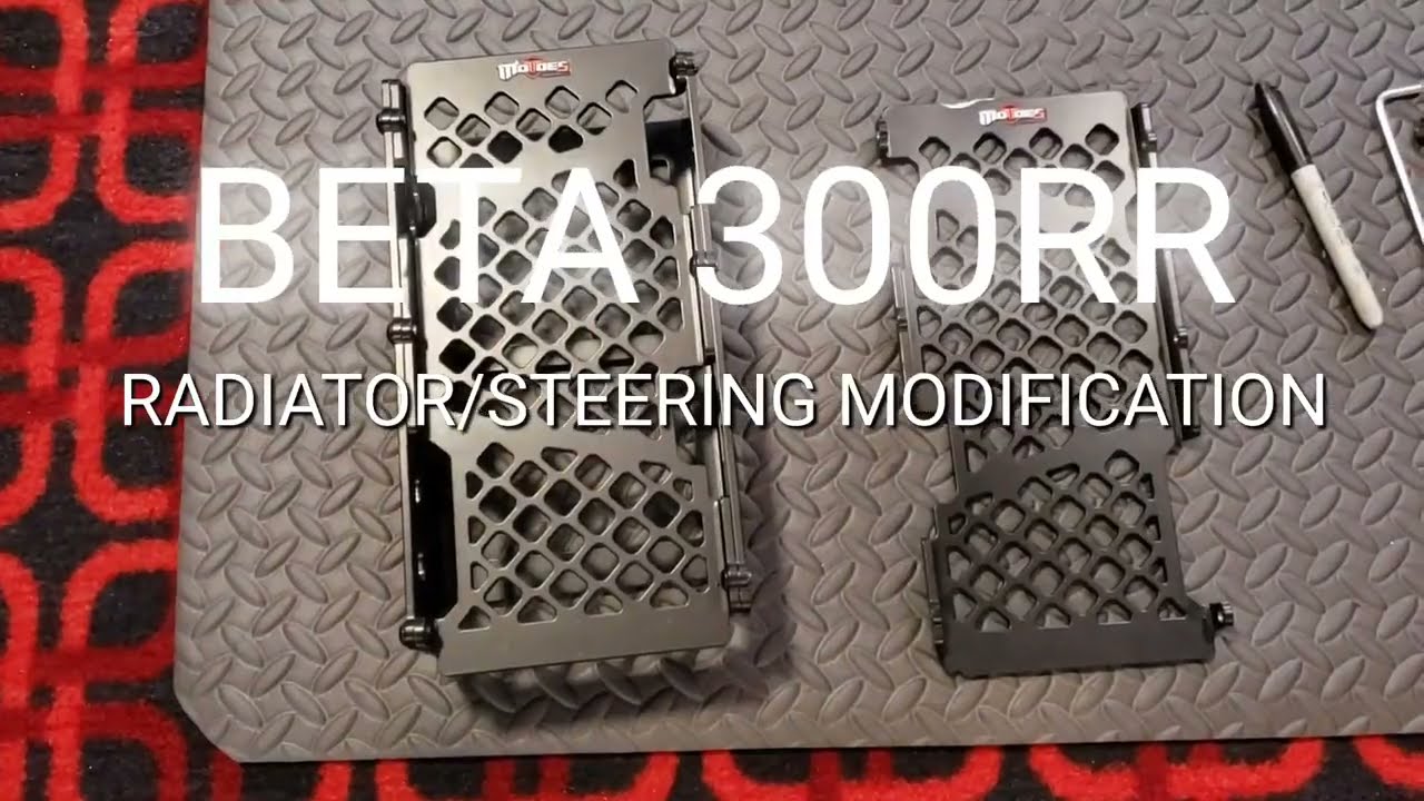 BETA 300RR RADIATOR AND STEERING MODIFICATIONS