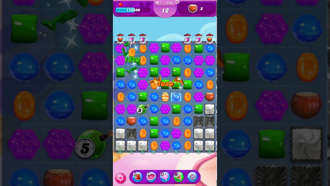 Candy Crush Saga - LEVEL 268 PASSED with 3 SUGAR STARS HIGH SCORE GAMEPLAY