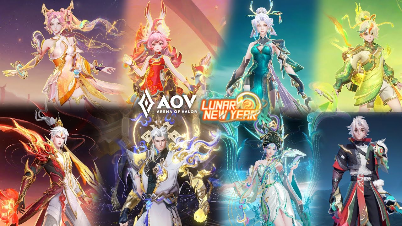 AOV New Skin LNY 2025 | Capheny, Yena, Aya, Yan, Allain, Billow, Bolt Baron, Veera | AOV × HoK