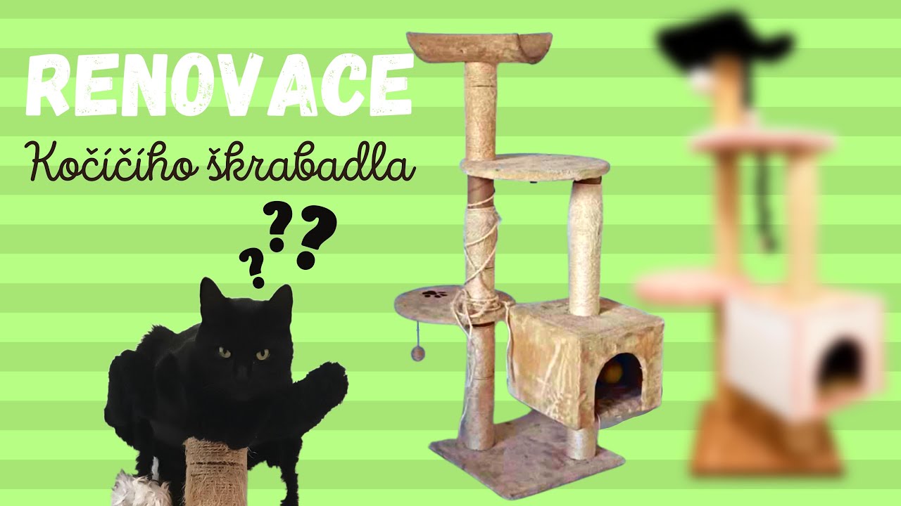 😺 Renovace kočičího škrabadla🧶| DIY | Dřevěné lamelky| @katebossdiy |