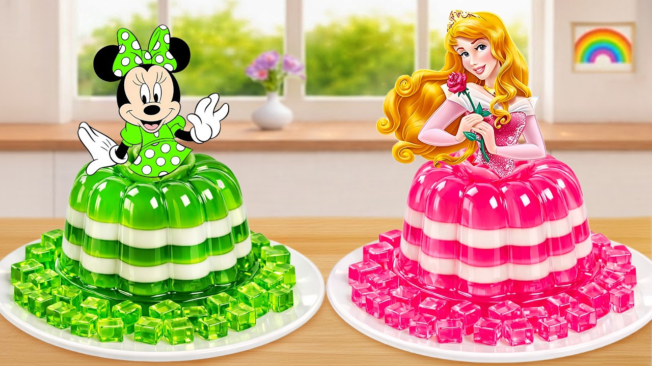 Cute Mini Princess Jelly Cake 👑 Rainbow Mini Princess Jelly Cake Decoration 🌸 Luna Little Cake