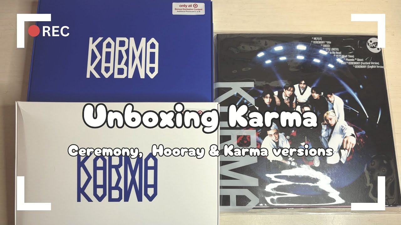 ♡Unboxing Stray Kids 4th Album Karma♡Ceremony, Hooray & Limited Karma Version♡
