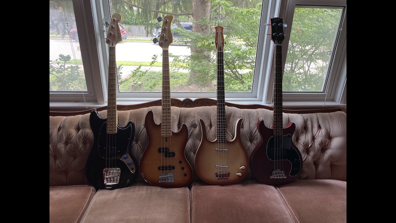 Short Scale Bass Comparison round 2 - Long Horn vs Sire U5 vs Gibson DC vs Squier VM Mustang +1?