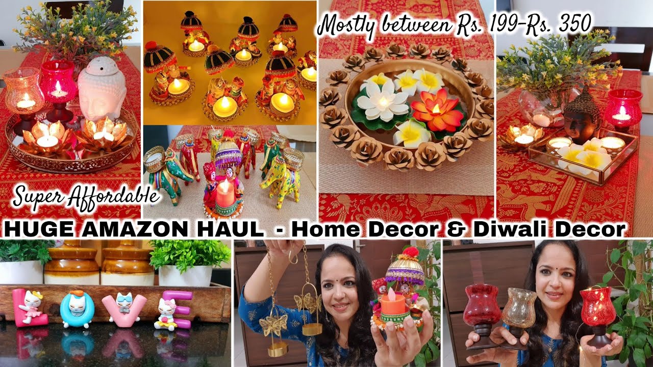 Huge AMAZON HOME & DIWALI DECOR HAUL - Super Affordable Decor Products from Amazon || Manashi Vlogs
