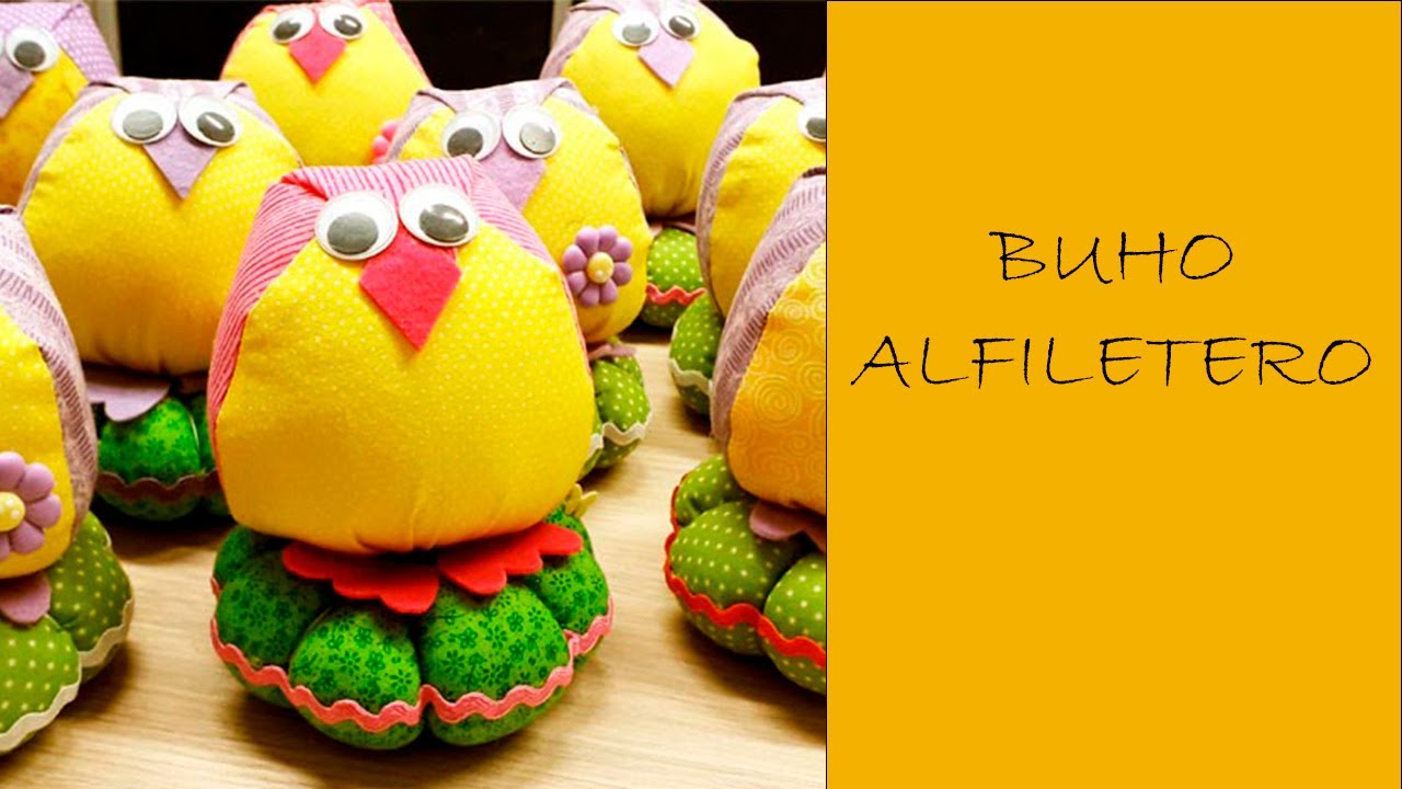 KIT ALFILETERO DE BUHO #alfiletero #buho #tela