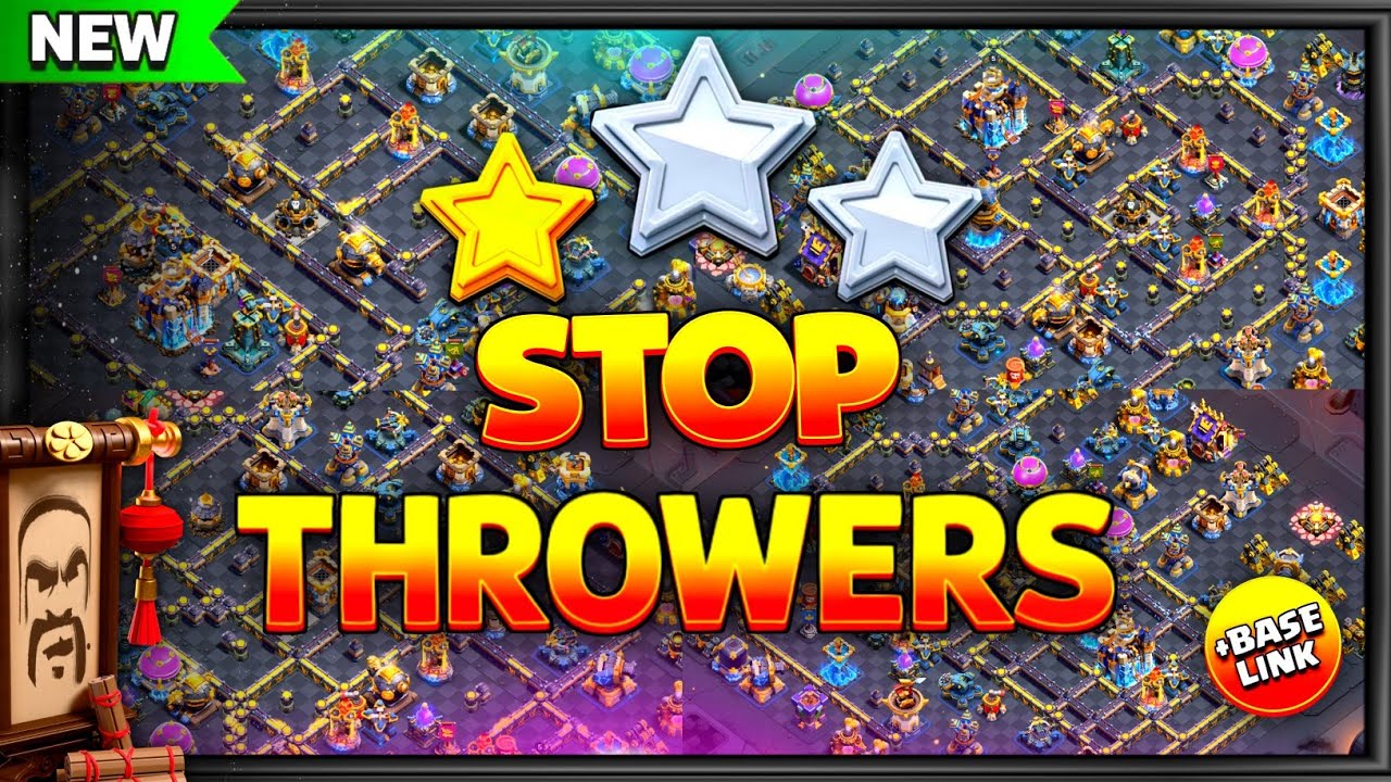 STOP THROWERS SPAM ❌ | *TH18 Legend War Base* (ANTI 3⭐) | Base Links
