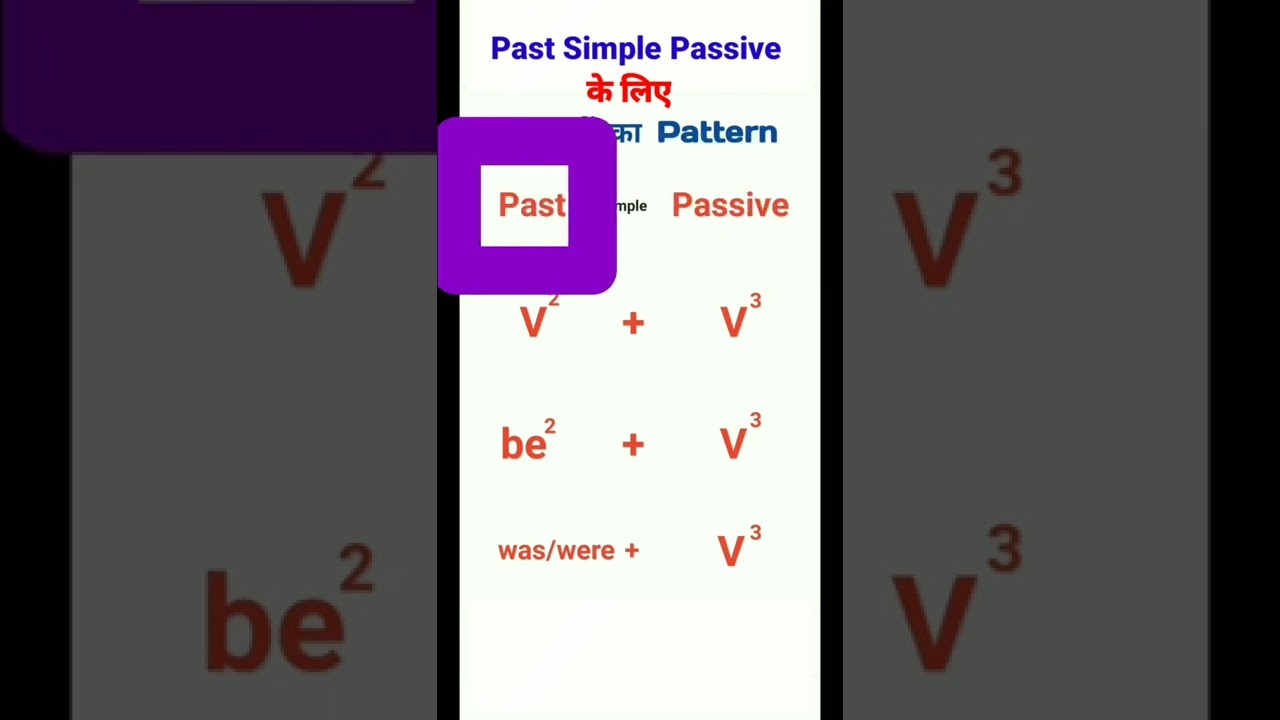 Passive Voice | Past Simple Passive | correct forms of verbs in Past Simple Passive | Simple Past