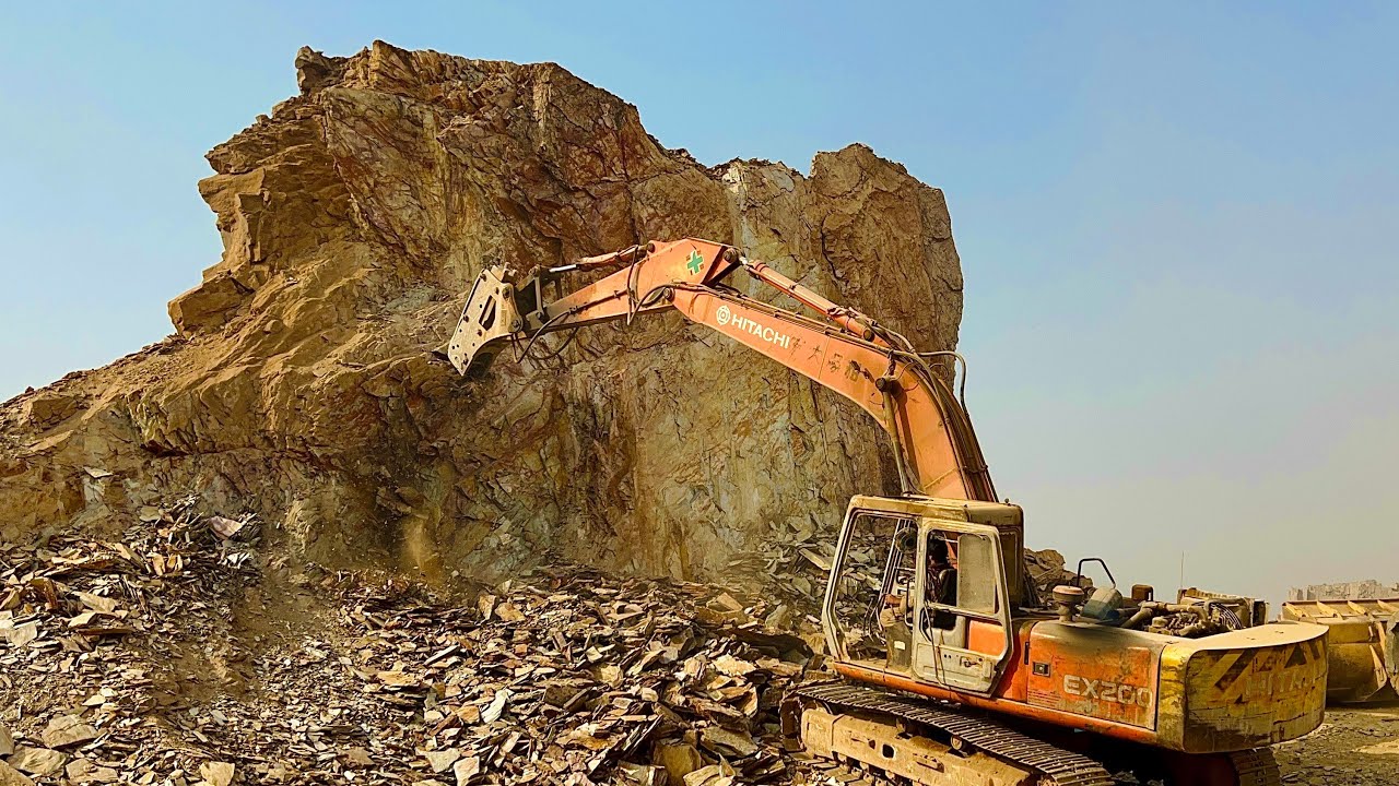 EXCAVATOR VS HILL: Who Wins?” How to Break a Hill with an Excavator Machine” #excavators #drilling 
