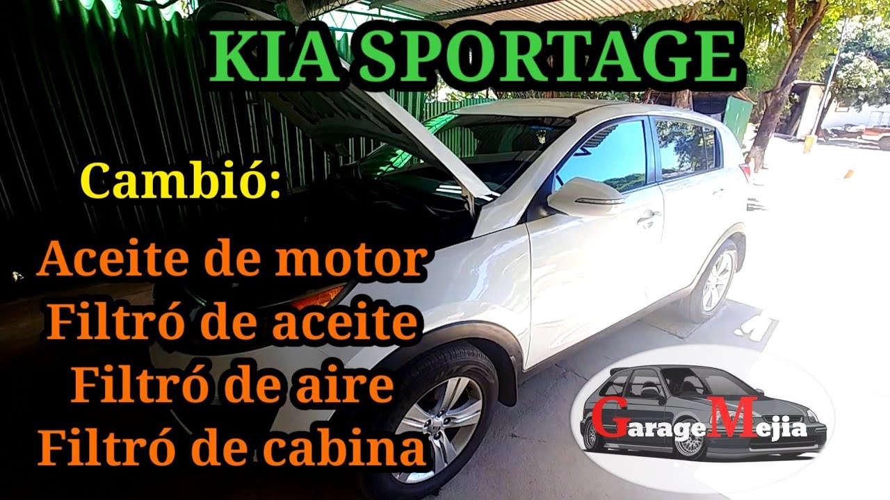 Mantenimiento de 5000km, Cambio de aceite y filtros a camioneta Kia Sportage 2014
