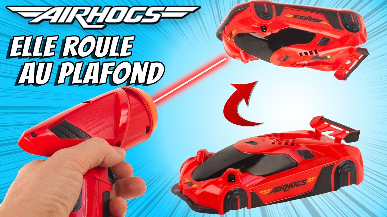 Cette VOITURE roule au PLAFOND et sur les MURS ! AIRHOGS ZERO GRAVITY LASER