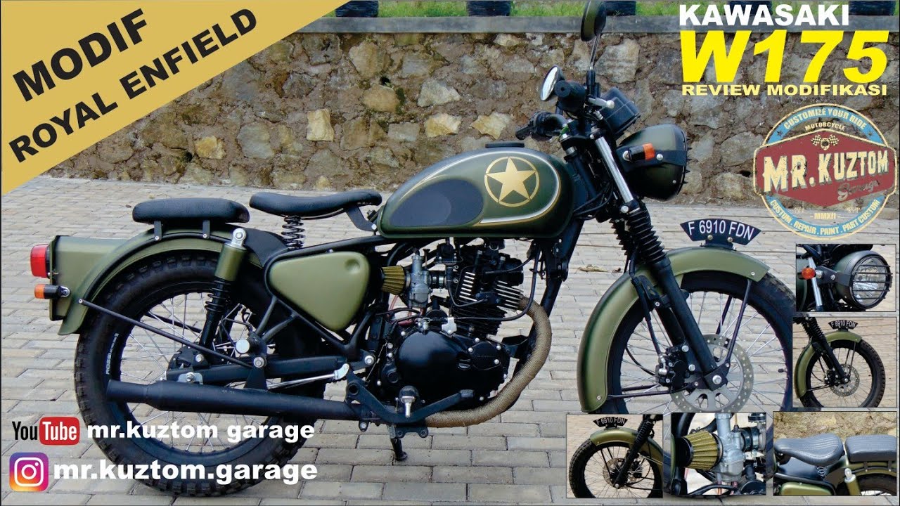 Kawasaki W175 Modif Classic Mirip Royal Enfield #kawasakiw175 #royalenfield